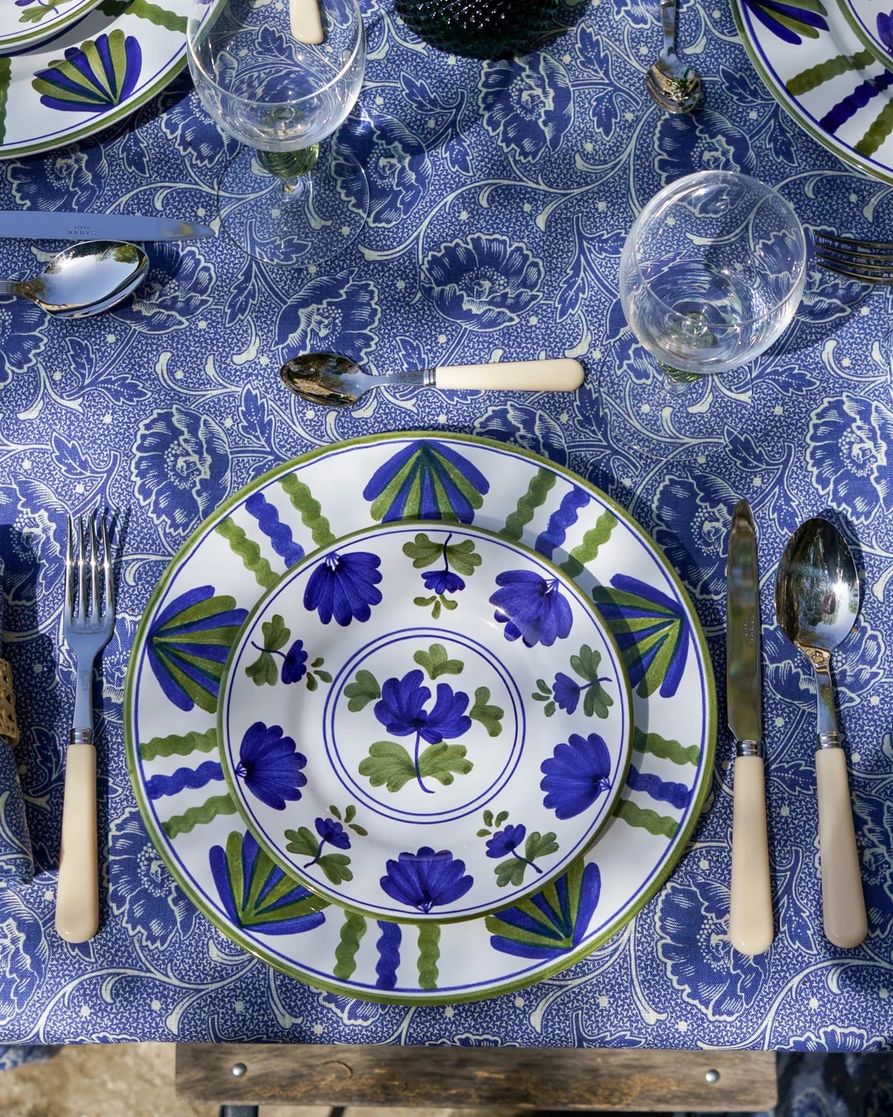 Blossom Blue Dessert Plate Set