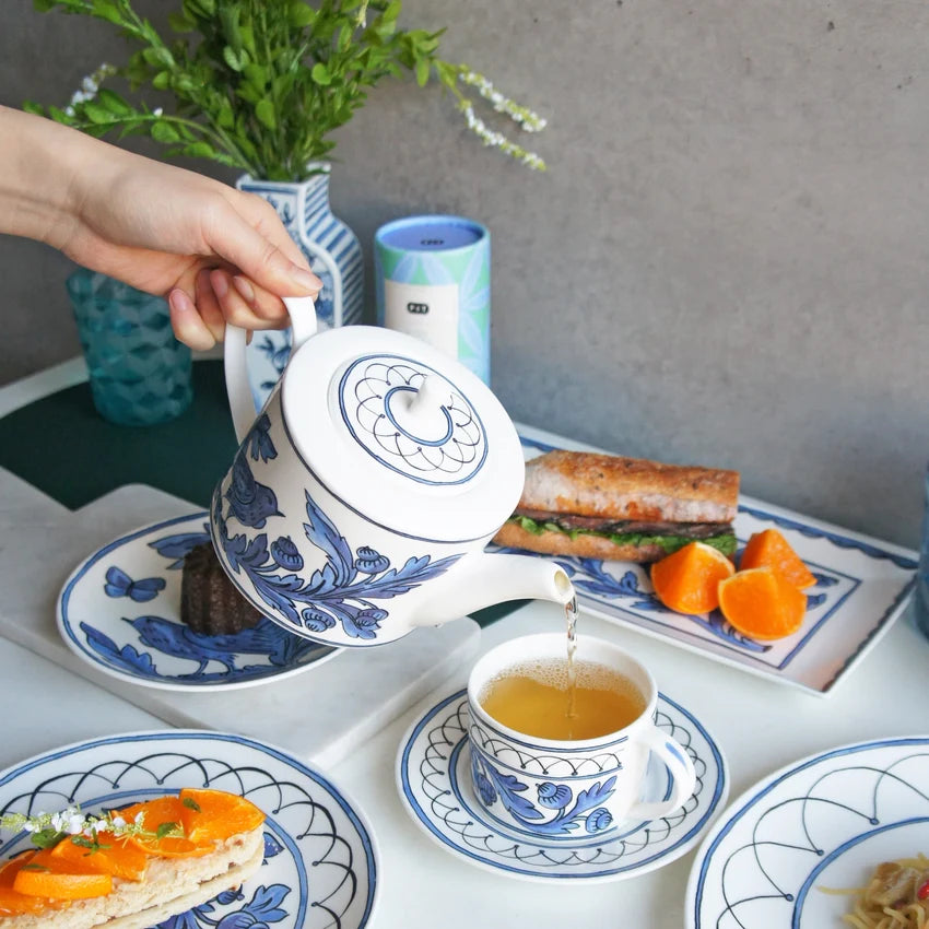 Heritage (Blue Bird)- Teapot and Cup Set