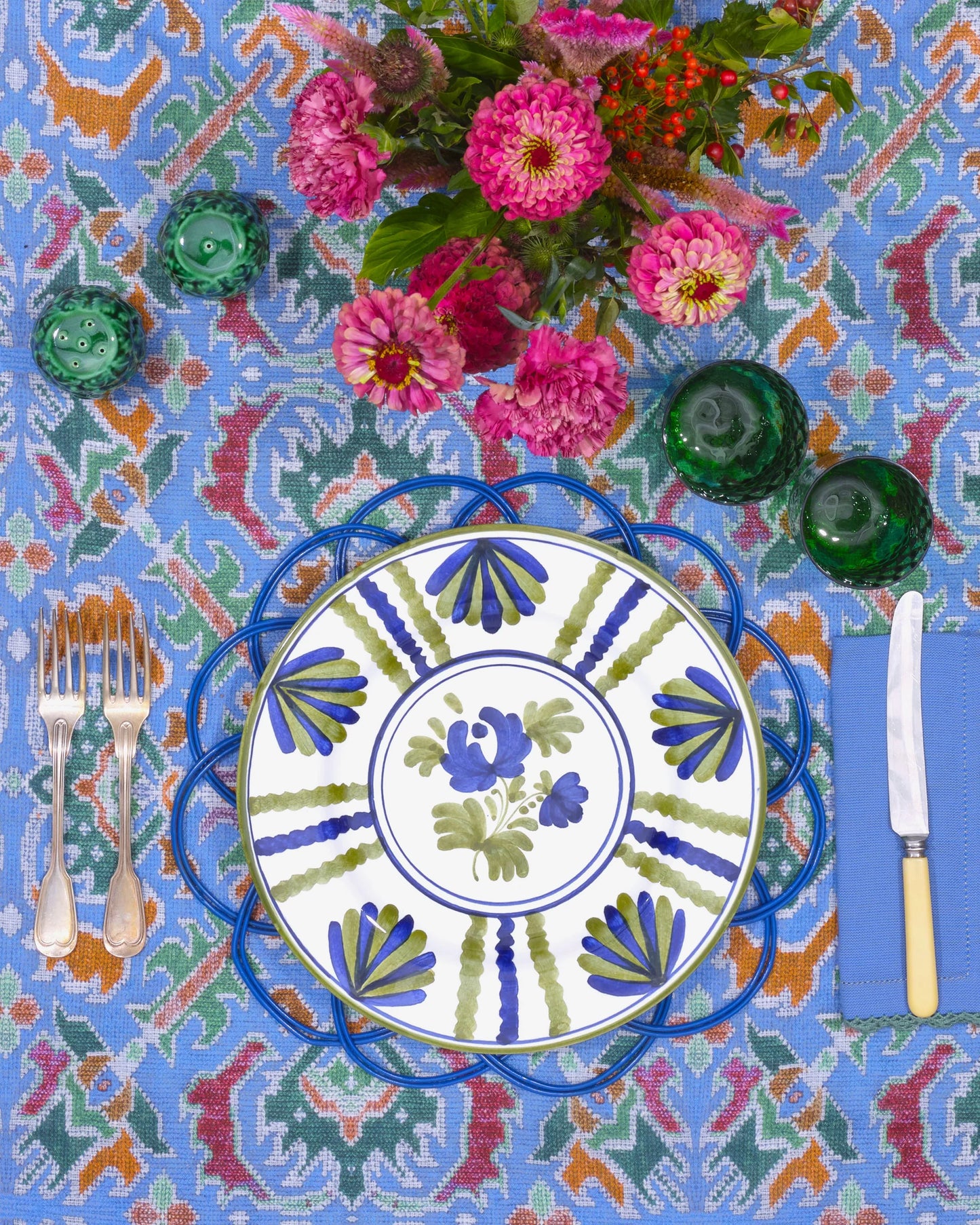 Blossom Blue Dinner Plate Set