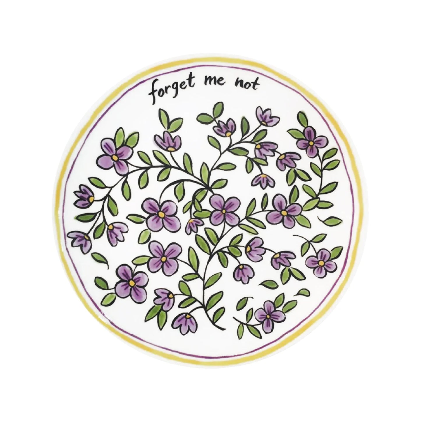Forget Me Not Dessert Plate Set