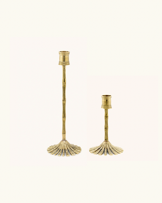 Bamboo Candle Holder Gift Set