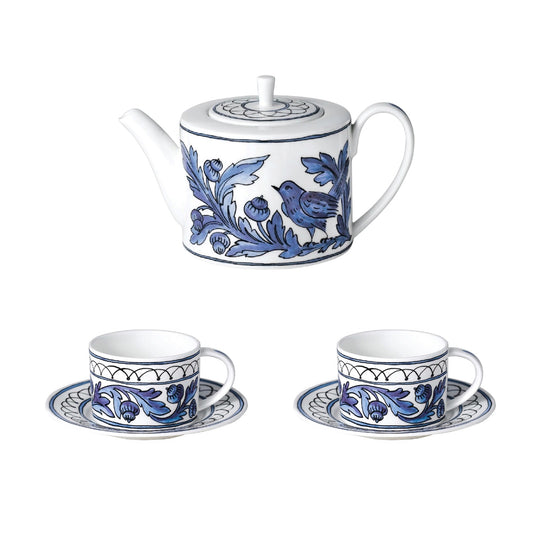 Heritage (Blue Bird)- Teapot and Cup Set