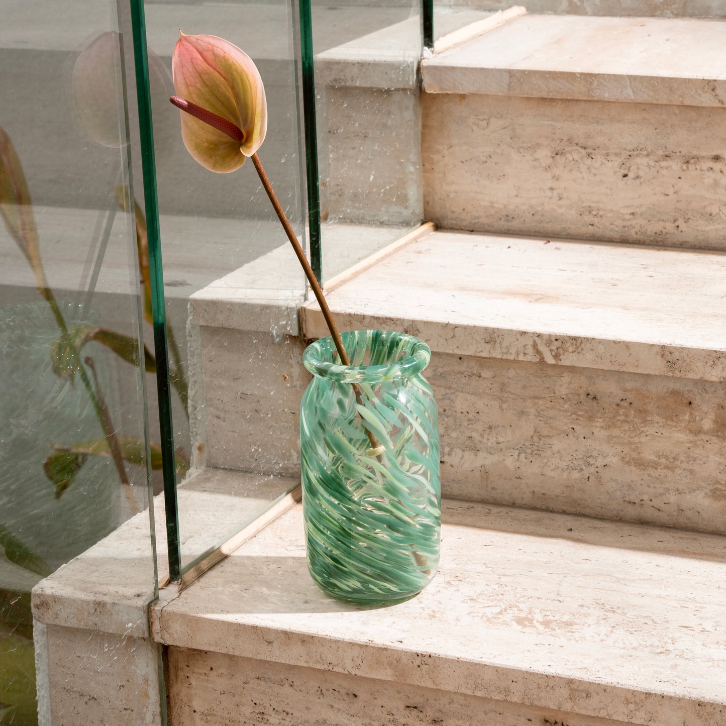Splash Swirl Vase Green