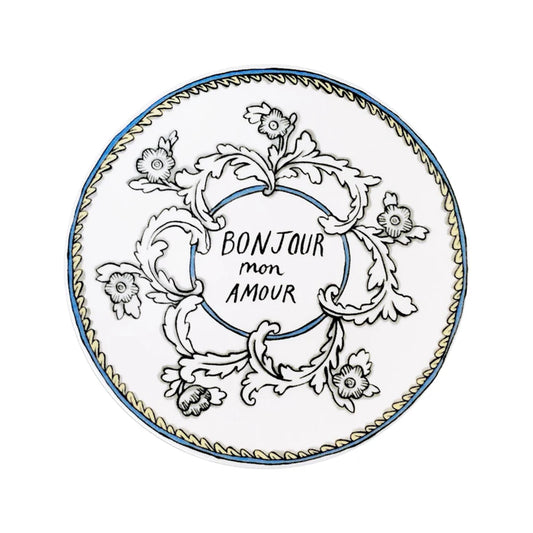 Bonjour Mon Amour Dessert Plate Set